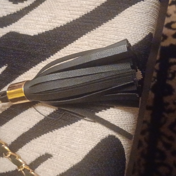 BEBE PURSE CROSSBODY BLACK, GOLD  NWT - Picture 9 of 9